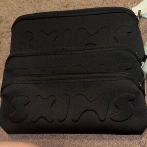 Skims Black Cosmetic Bag Set